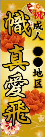 祝成人〇〇地区 名入れのぼり