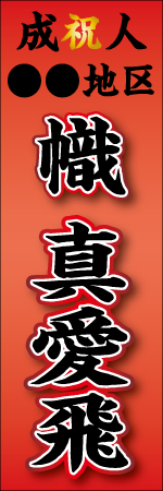 祝成人〇〇地区 名入れのぼり